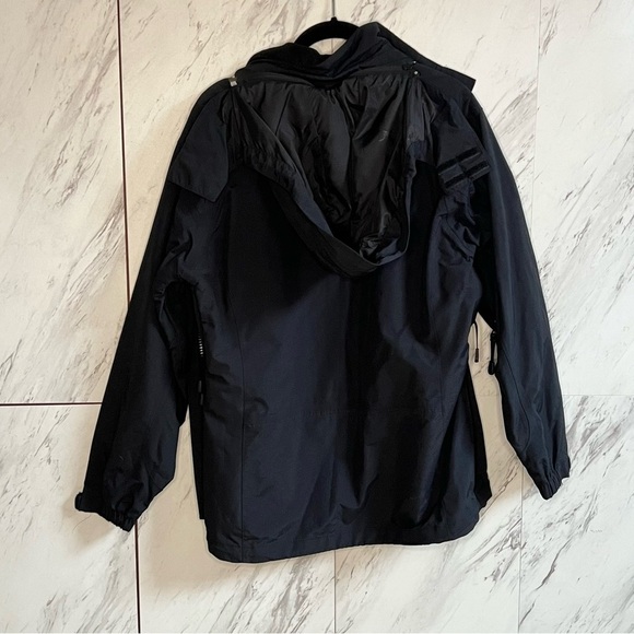 Eddie Bauer Outdoor Black Hooded Performance Shell Nylon Coat SZ S - Picture 4 of 6